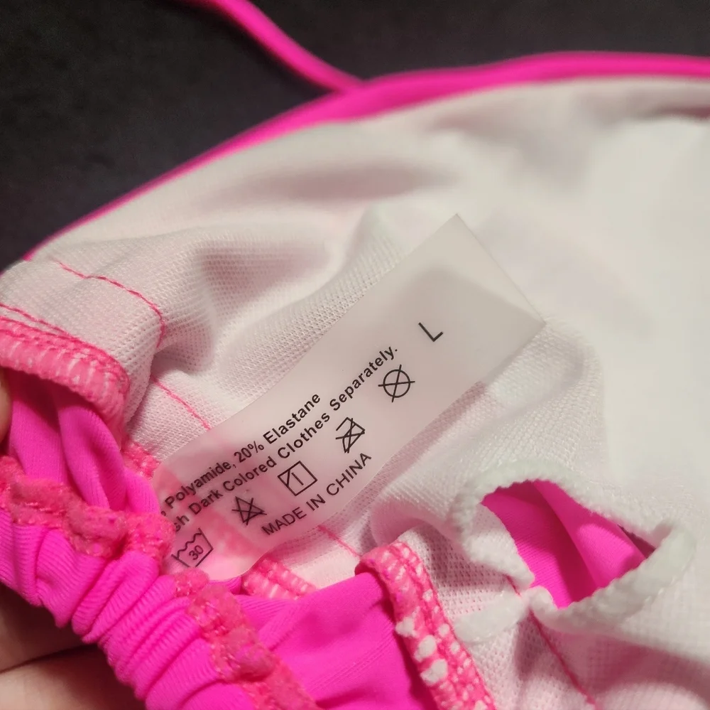 Zaful Hot Pink String Bikini M/L